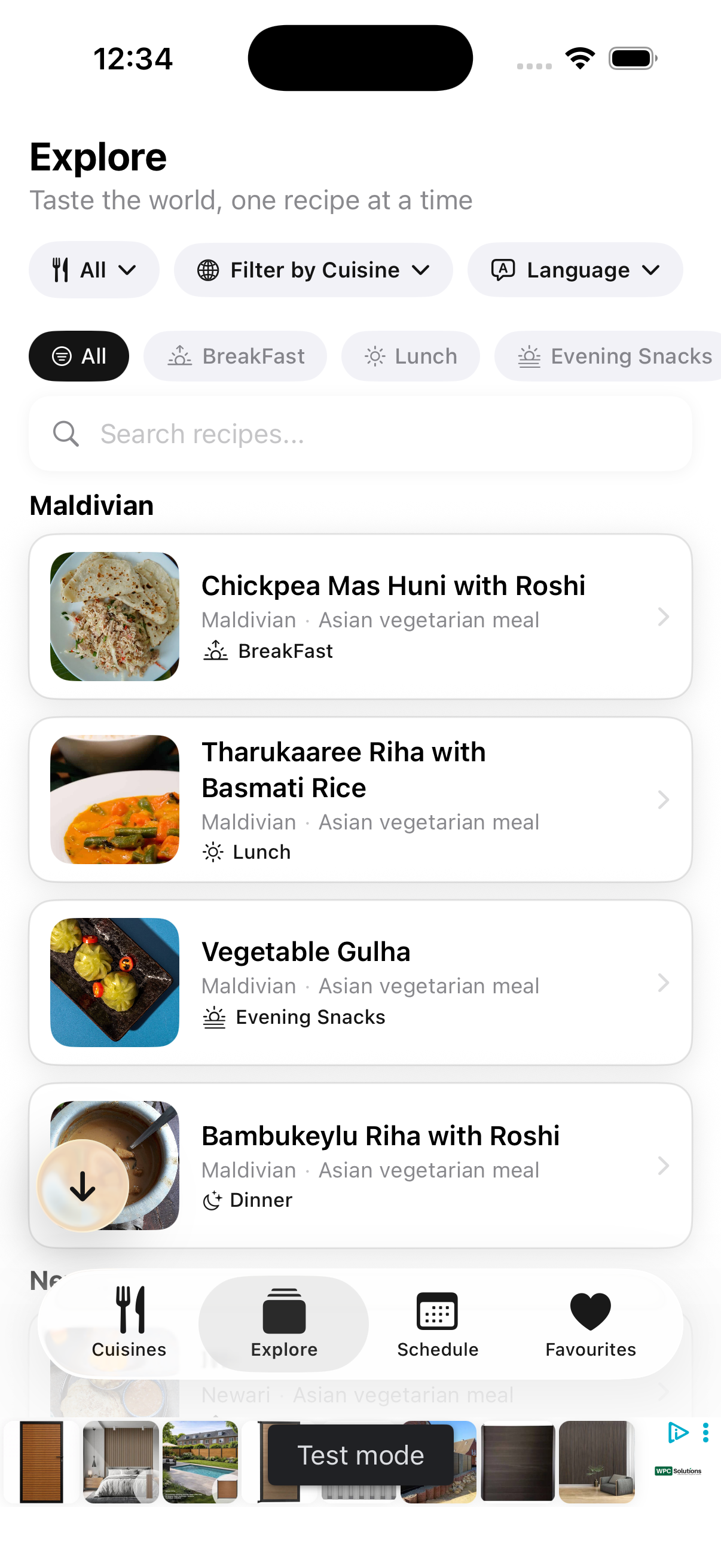 Explore recipes